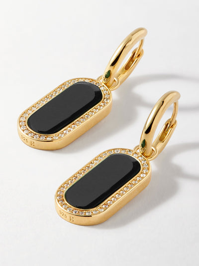 Edge of Ember Black onyx drop earrings at Collagerie