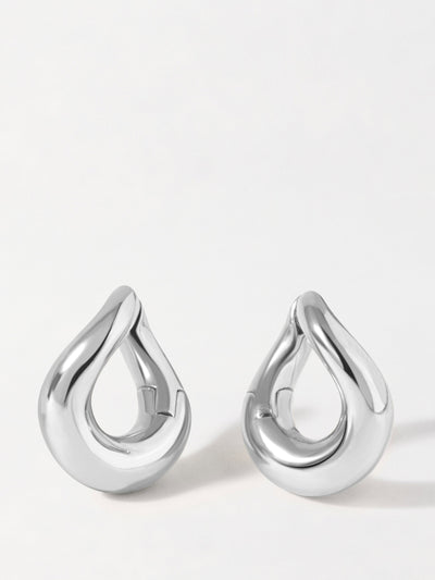 Edge of Ember Charlotte Collins twist hoop earrings in silver at Collagerie