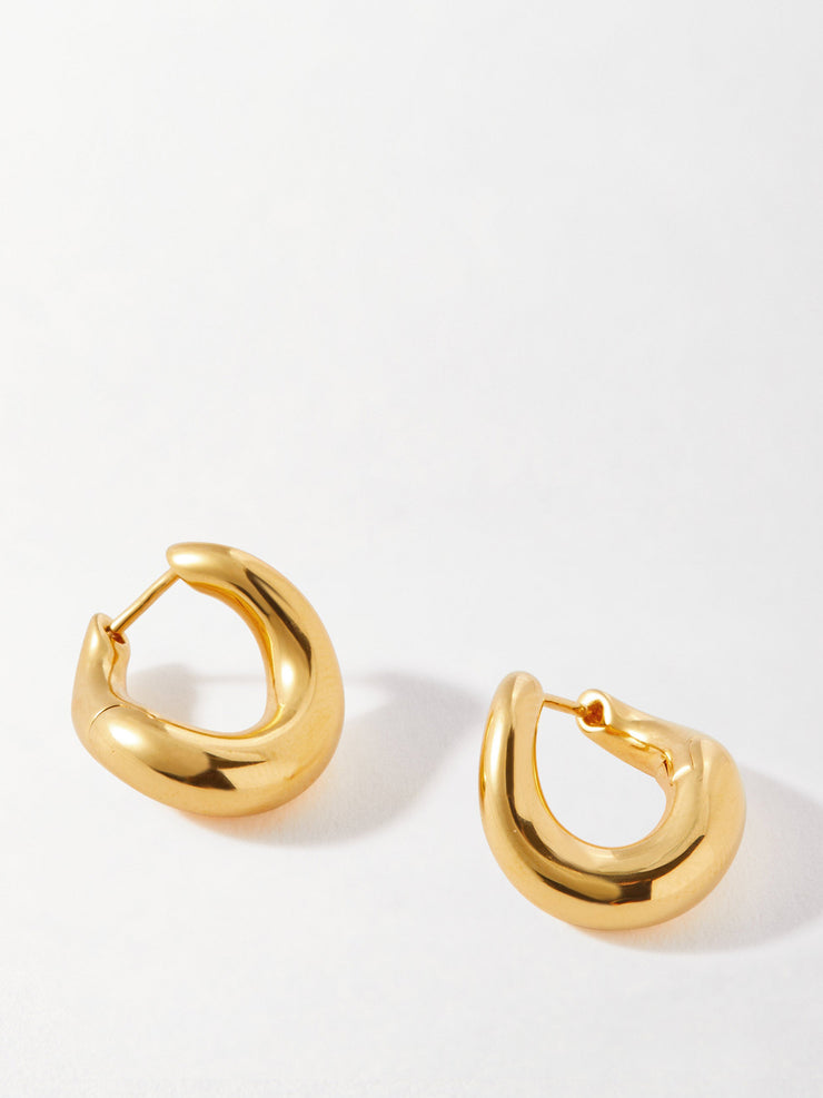 Charlotte Collins twist hoop earrings in gold Earrings Edge of Ember    - Collagerie