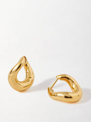 Charlotte Collins twist hoop earrings in gold Earrings Edge of Ember    - Collagerie