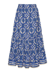 Chase skirt in Belle Tile Blue Skirts Cara Cara    - Collagerie