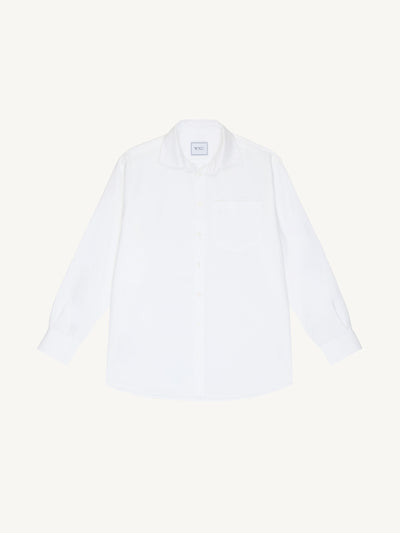 With Nothing Underneath The Chessie: Oxford shirt in white at Collagerie