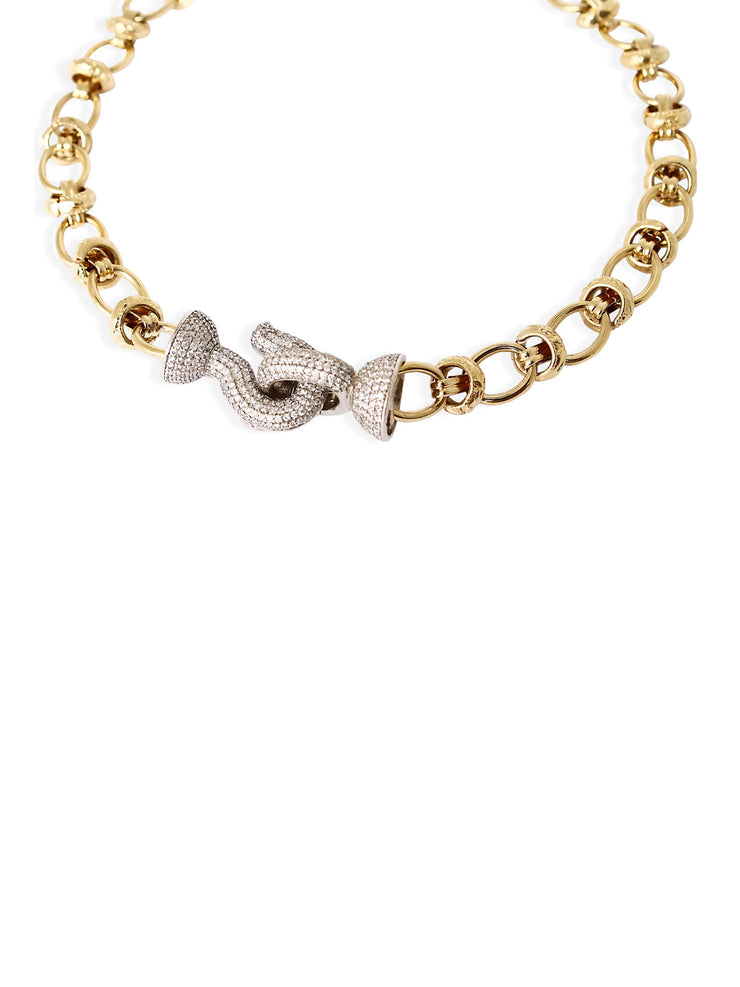 Gold with Silver Chiara necklace