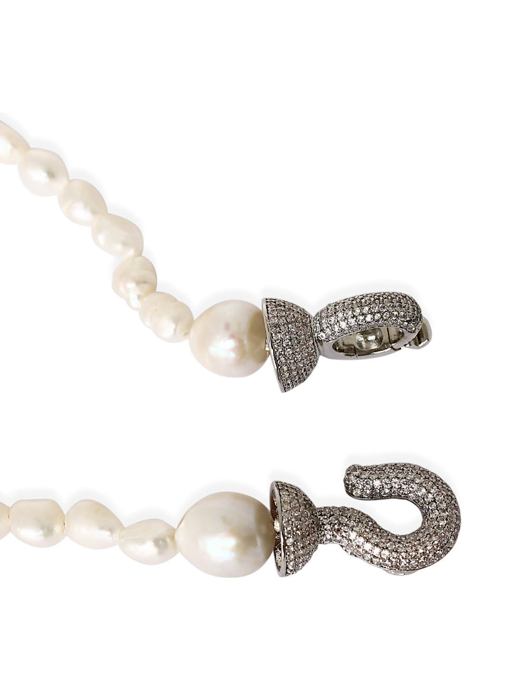 Pearls with silver Chiara pearl necklace