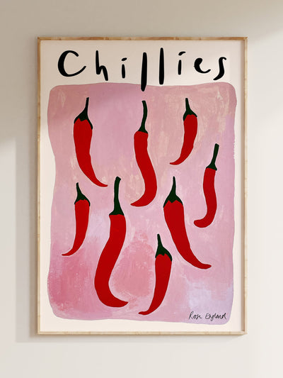 Rose England London Chillies fine art print at Collagerie