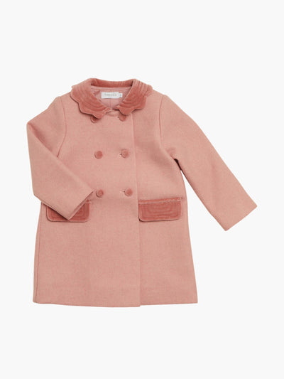 Amaia Pink classic tweed coat at Collagerie