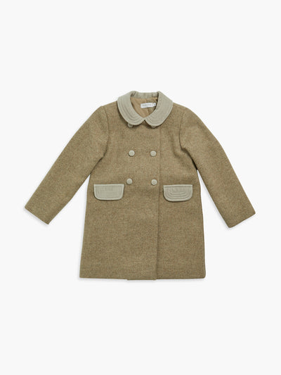 Amaia Sand tweed classic coat at Collagerie