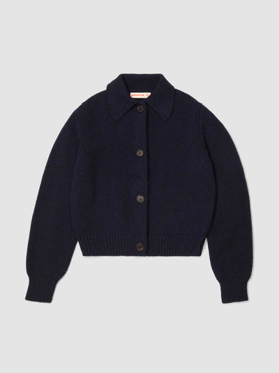 &Daughter Dark navy collared jacket at Collagerie