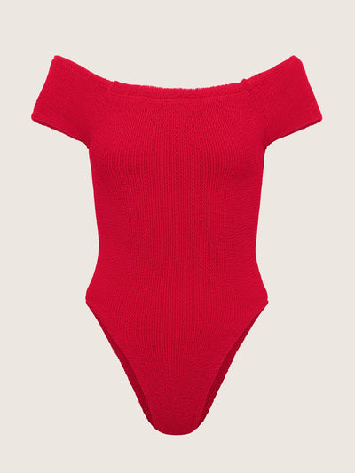 Hunza G Red Grace swimsuit at Collagerie