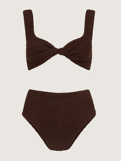 Hunza G Metallic chocolate Jamie bikini at Collagerie