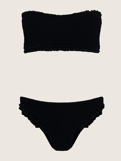 Hunza G Black Osiris frill bikini at Collagerie