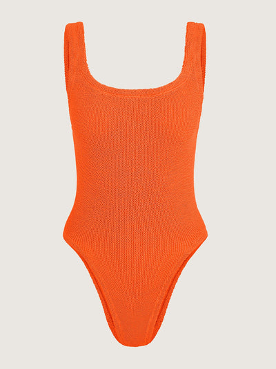 Hunza G Orange square neck swimwuit at Collagerie