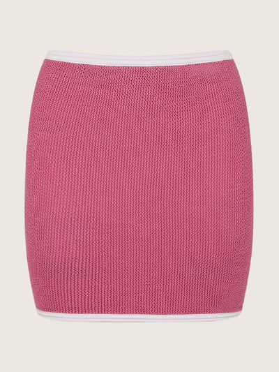 Hunza G Candy pink and white swimskirt bottoms at Collagerie