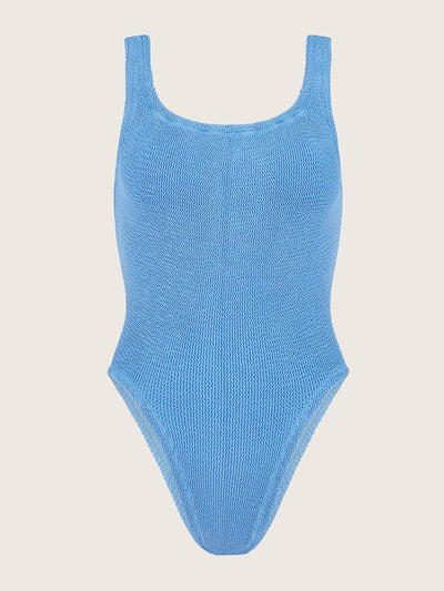 Hunza G Cornflower blue Square neck swimsuit at Collagerie