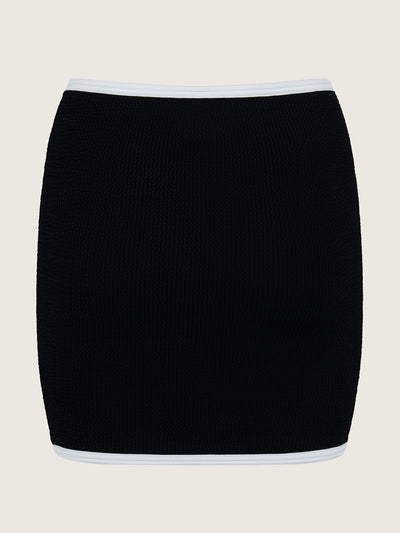 Hunza G Black and white swimskirt bottoms at Collagerie