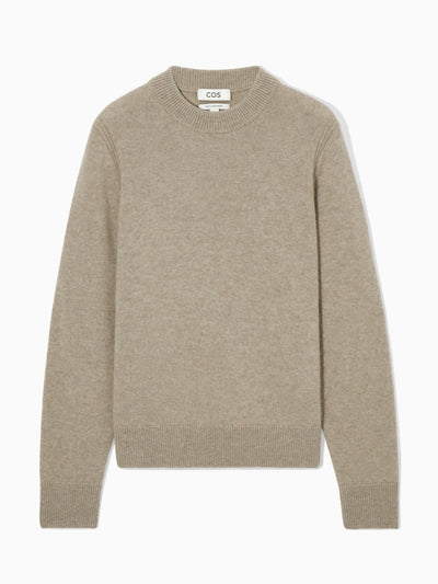 Cos Pure cashmere beige jumper at Collagerie