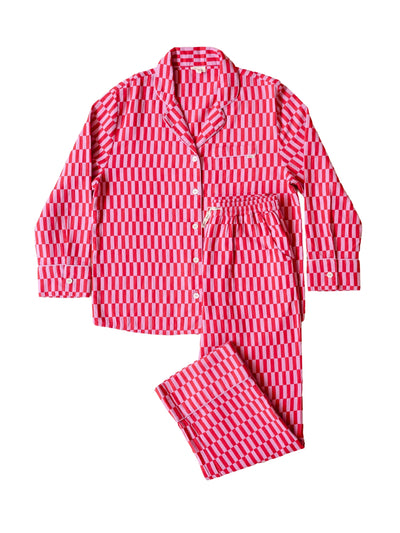 TBCo Pink checkerboard cotton pyjamas at Collagerie