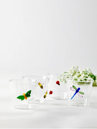 Maison Margaux Lucky charm garden glasses, set of 4 at Collagerie