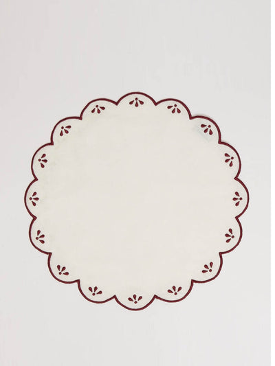 Maison Margaux Poppy burgundy placemats, set of 4 at Collagerie