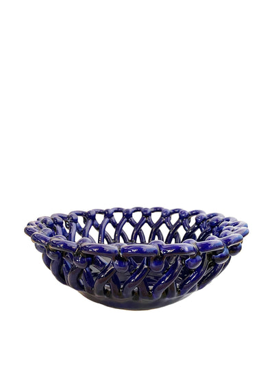 Wicklewood Ceramic basket small indigo at Collagerie