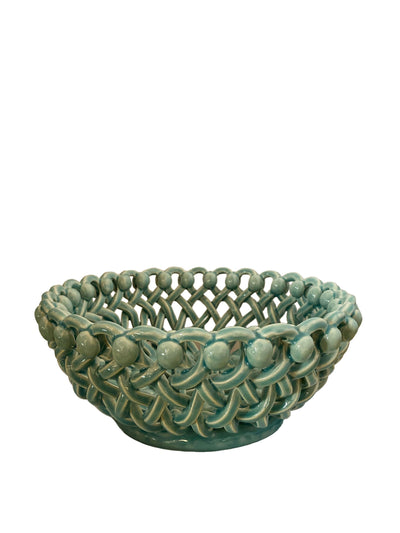 Wicklewood Ceramic basket large mint at Collagerie