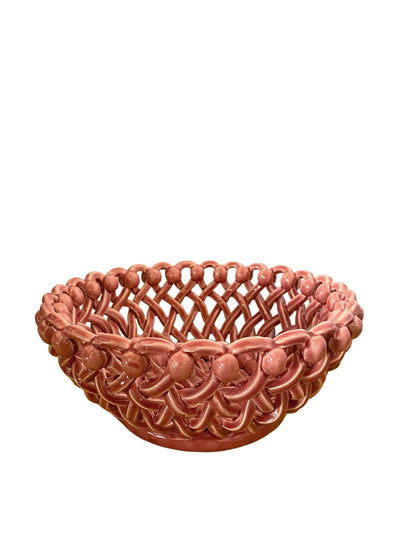 Wicklewood Large ceramic basket in rose at Collagerie