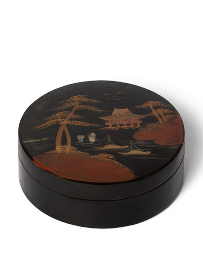 Sharland England Hand-painted chinoiserie box at Collagerie