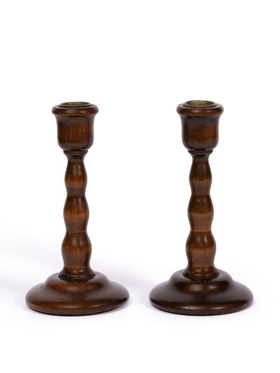 Sharland England Victorian bobbin candlesticks, set of 2 at Collagerie