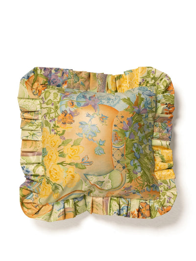 Sharland England Temperance frilled throw cushion cover at Collagerie