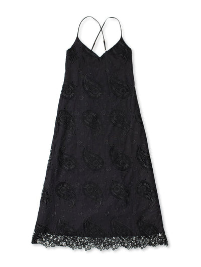 Desmond & Dempsey Black broderie anglaise nightdress at Collagerie