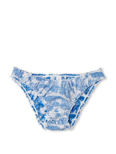 Desmond & Dempsey Knickers loxodonta print blue at Collagerie