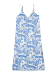 Slip nightie loxodonta print blue Slip Nightie Desmond & Dempsey    - Collagerie