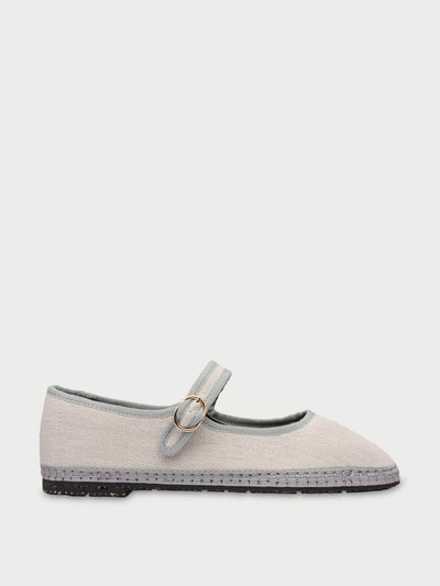 Flabelus White Dalloway Mary Jane flats at Collagerie