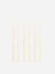 Danish taper candles in soft white (set of 6)