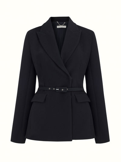 Emilia Wickstead Danya jacket in black double crepe at Collagerie