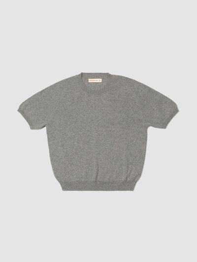 &Daughter Soft grey Emer cashmere t-shirt at Collagerie