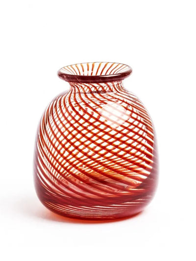 Daylesford Miro red spiral stripe vase at Collagerie