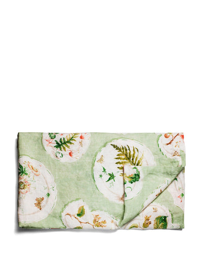 Daylesford X Coleflax Quince garden tablecloth in green at Collagerie