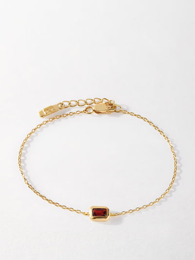 Edge of Ember Deco garnet January birthstone bracelet at Collagerie