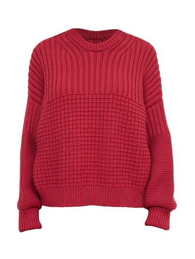 The Knotty Ones Delčia rhubarb cotton sweater at Collagerie
