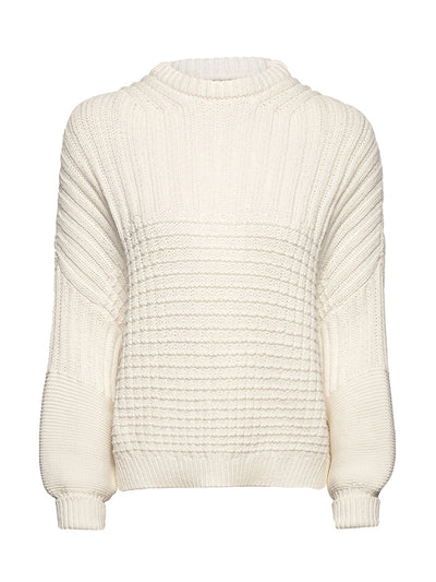 The Knotty Ones Delčia off-white cotton sweater at Collagerie