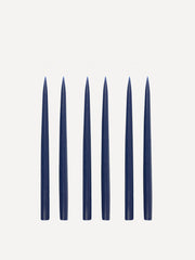 Danish taper candles in denim blue (set of 6) Candles & Candleware Rebecca Udall    - Collagerie
