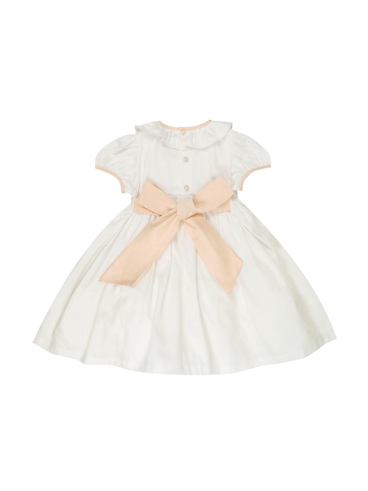 Diana special occasion dress with seashell hand smocking  Smock London    - Collagerie