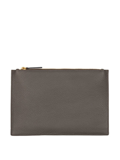 Noble Macmillan Grey Chelsea leather pouch at Collagerie