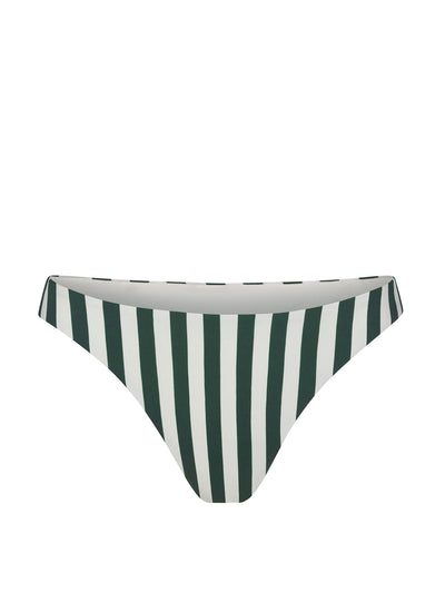 Anemos Green vertical stripes eighties high-cut bikini bottom at Collagerie