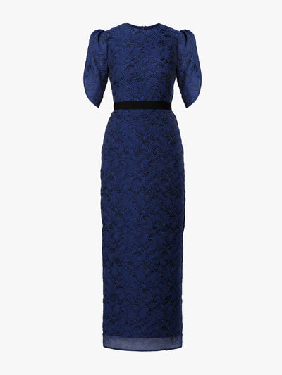 Erdem Organza belted cloque midi dress at Collagerie