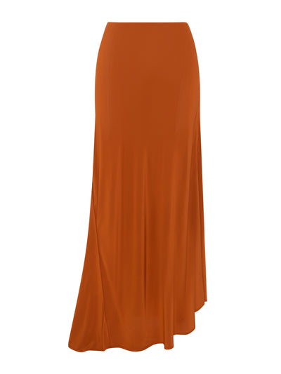 Evarae Bia skirt in crepe de chine amberglow at Collagerie