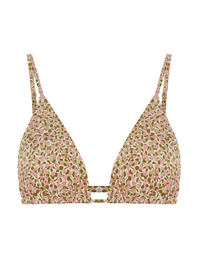 Evarae Carmen bikini top in ditsy rose at Collagerie