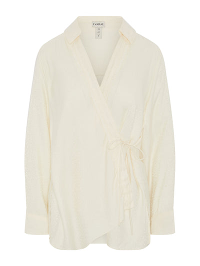 Evarae Luren shirt in tencel cream at Collagerie