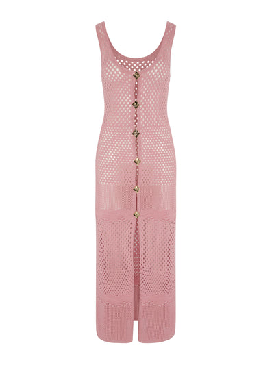 Evarae Mara knitted dress in chateau rose harrods exclusive at Collagerie